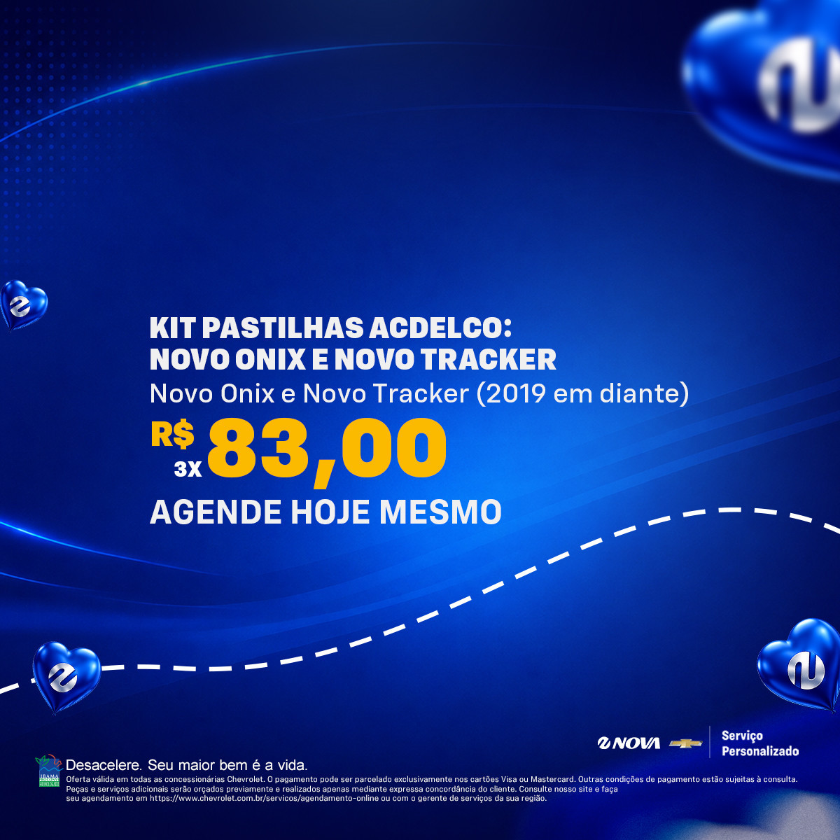 Imagem ilustrativa da oferta de Kit pastilhas ACDelco Novo Onix e Novo Tracker