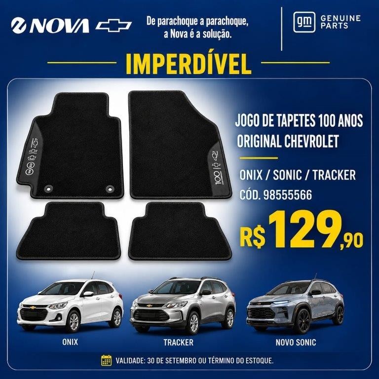 Imagem ilustrativa da oferta de Jogo de Tapetes 100 ANOS - Original Chevrolet