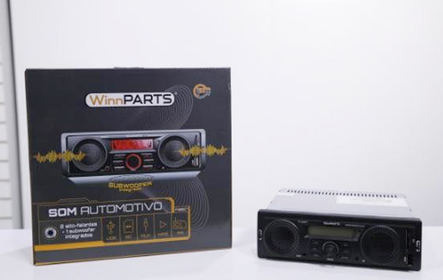 Imagem ilustrativa da oferta de RÁDIO COM BLUETOOTH + 02 ALTO-FALANTES + SUBWOOFER EMBUTIDOS E ANTENA INTERNA