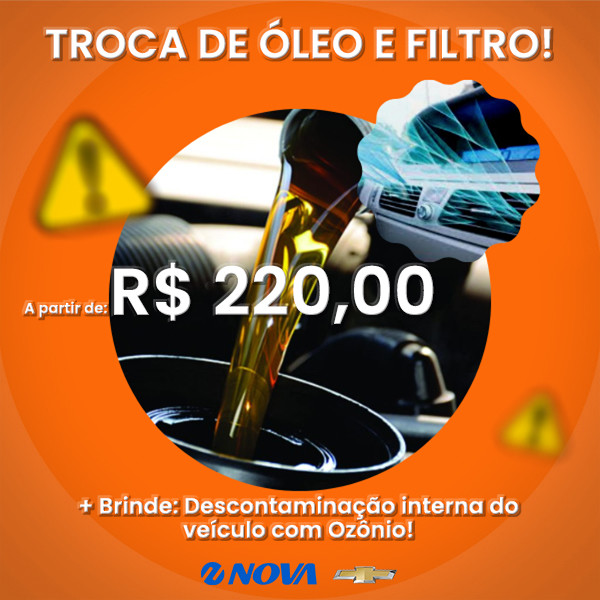 Imagem ilustrativa da oferta de Troca de Óleo e Filtro!