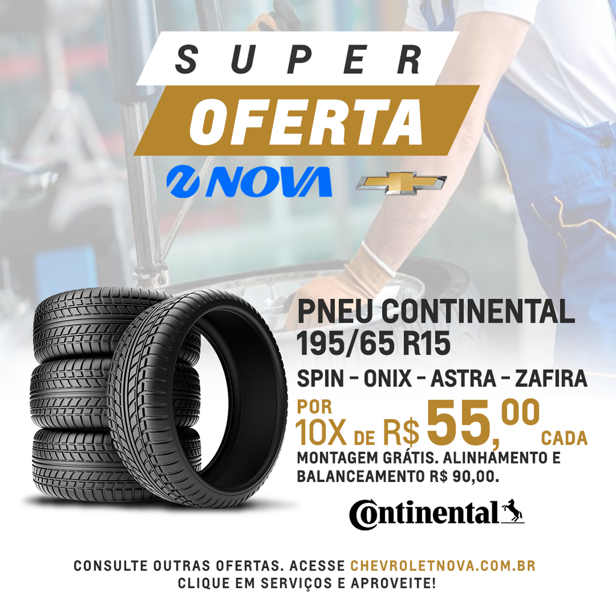 Imagem ilustrativa da oferta de Pneu Continental 195/65R15