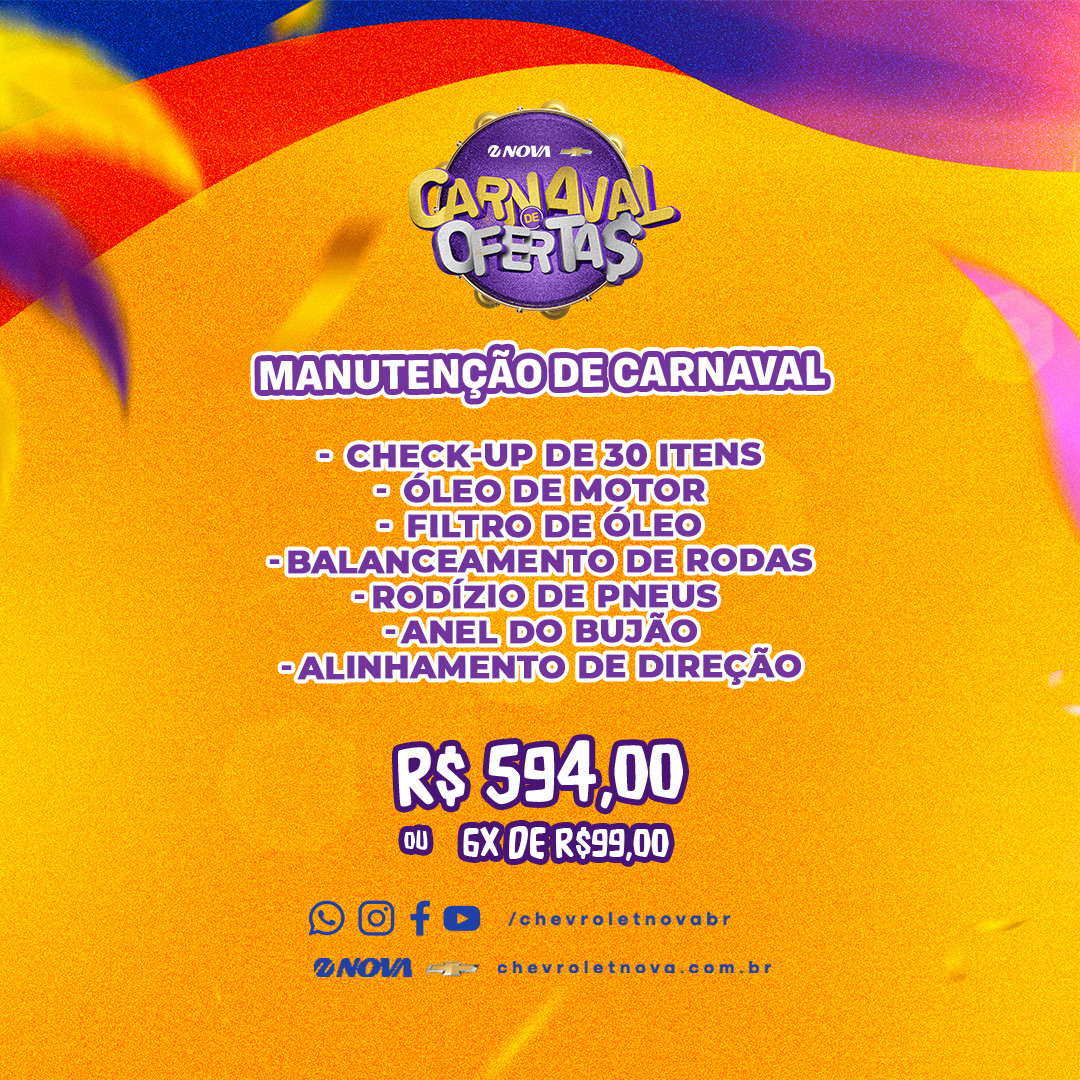 Imagem ilustrativa da oferta de Manutenção de Carnaval