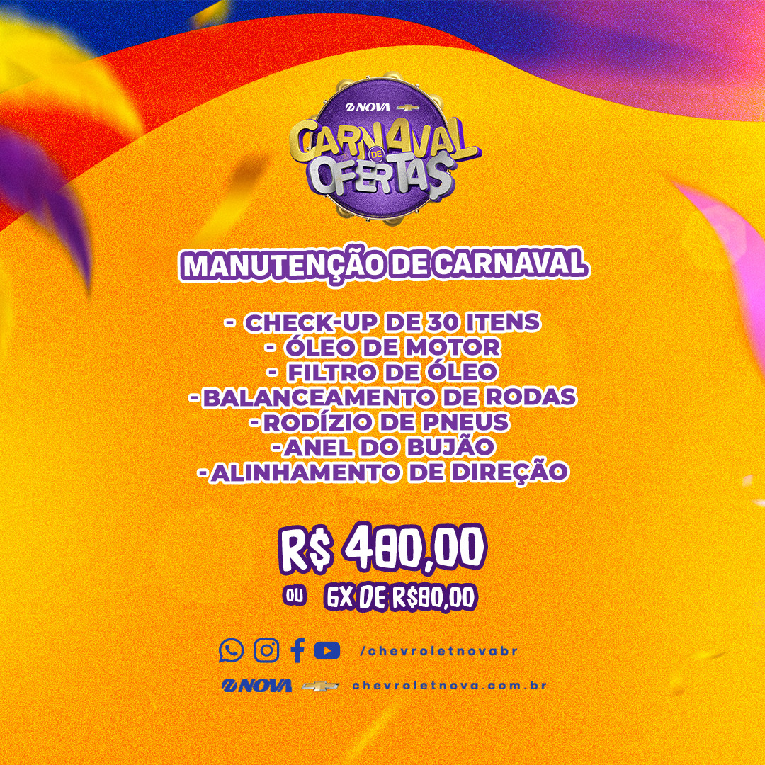 Imagem ilustrativa da oferta de Manutenção de Carnaval