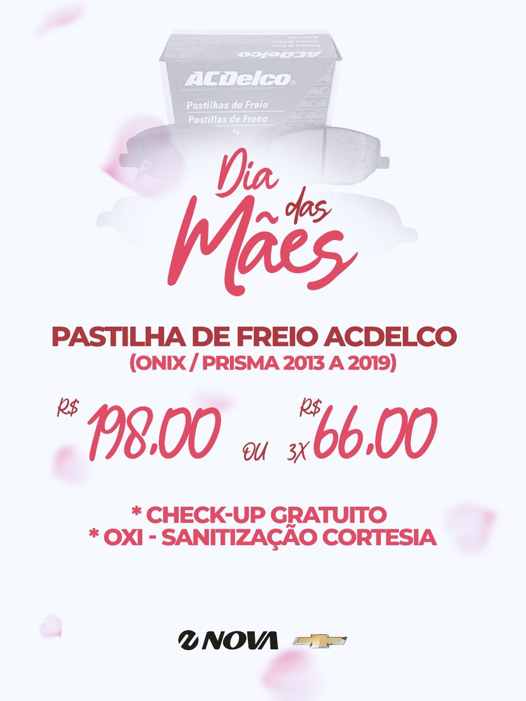 Imagem ilustrativa da oferta de Dia das Mães: Kit Pastilhas ACDelco Onix e Prisma