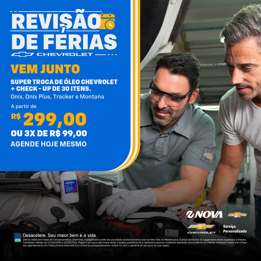 Imagem ilustrativa da oferta de Super Troca de Óleo Chevrolet