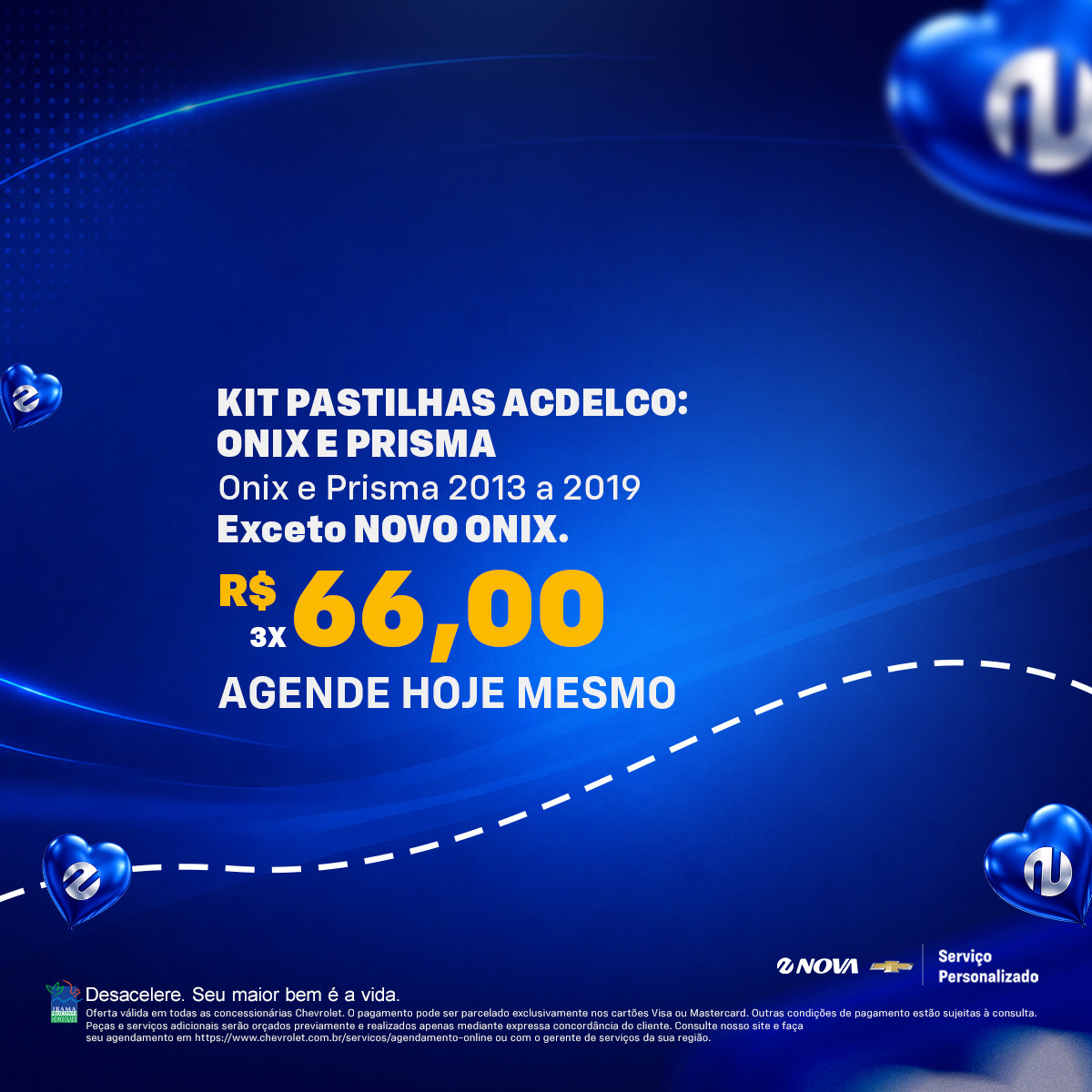 Imagem ilustrativa da oferta de Kit Pastilhas ACDelco Onix e Prisma