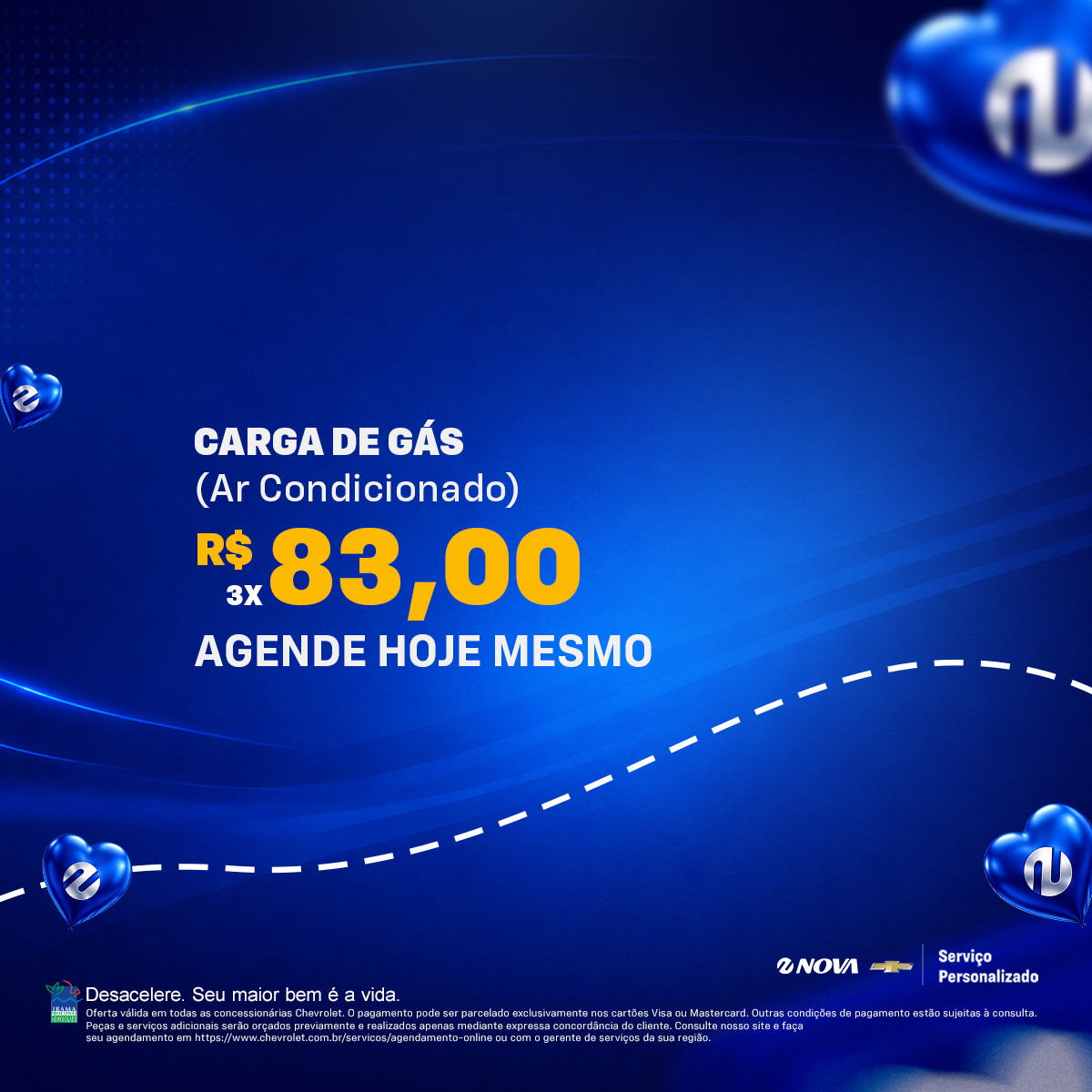 Imagem ilustrativa da oferta de Carga de Gás